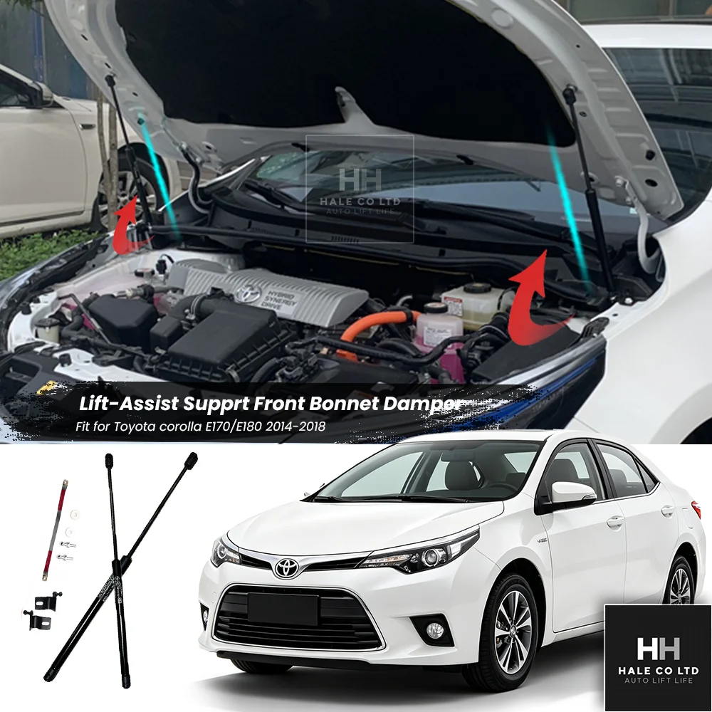 Assit Strut For Toyota Corolla E170 2014-2018 Front Engine Hood Damper Lift Support German Strech Bonnnet Gas Spring Auto Tuning