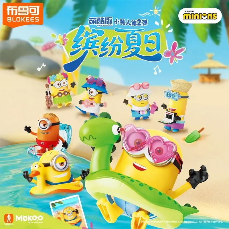 BLOKEES Minions‌ Building Blocks Cute Cool Version of Bob Assembled Toys Movable Model Desktop Ornaments Children's Holiday Gift