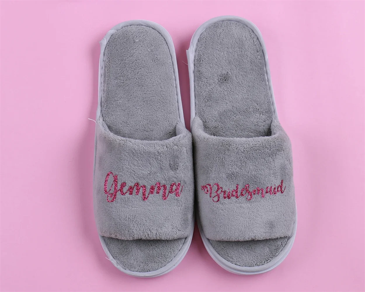 Personalized SPA Slippers Bridesmaid Bridal Party Your Name Bachelorette Sleepover Hotel Light Weight Wedding Proposal Gift Geta