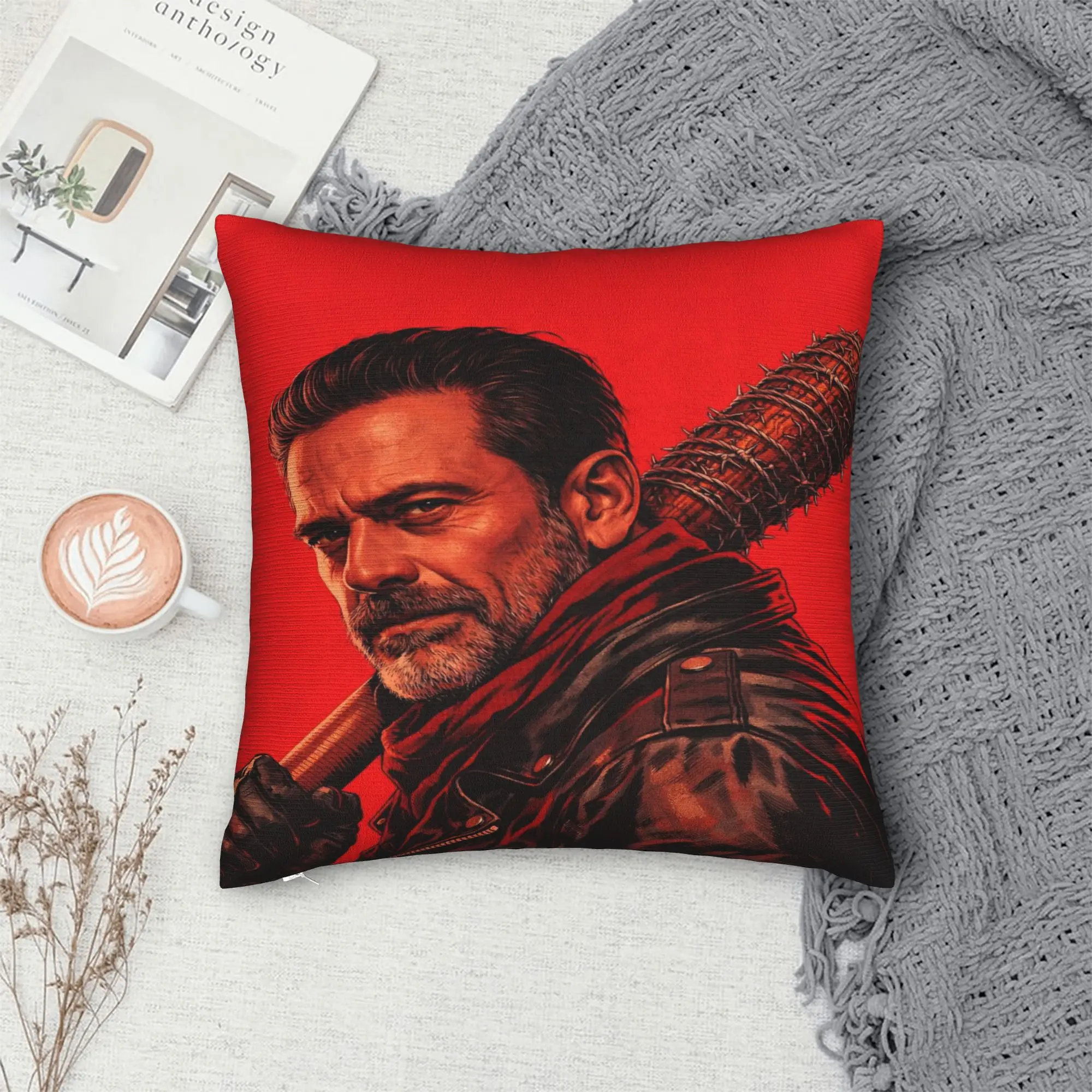 Negan Smith Pillow Case  Morden Pillow Cover Comfy Pillowcases For Sofa Bedroom Home Decor