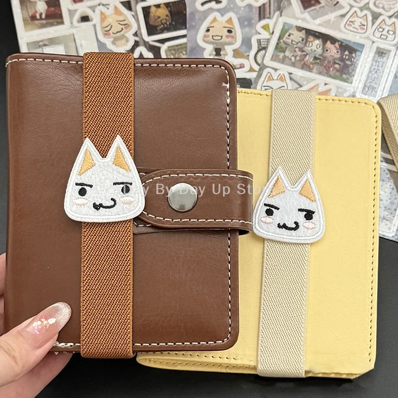 Cartoon Kitten Notebook Decoration Straps Elastic Loose-leaf Notebook Band Binding Rope Binder Strap High Quality Notebook Strap