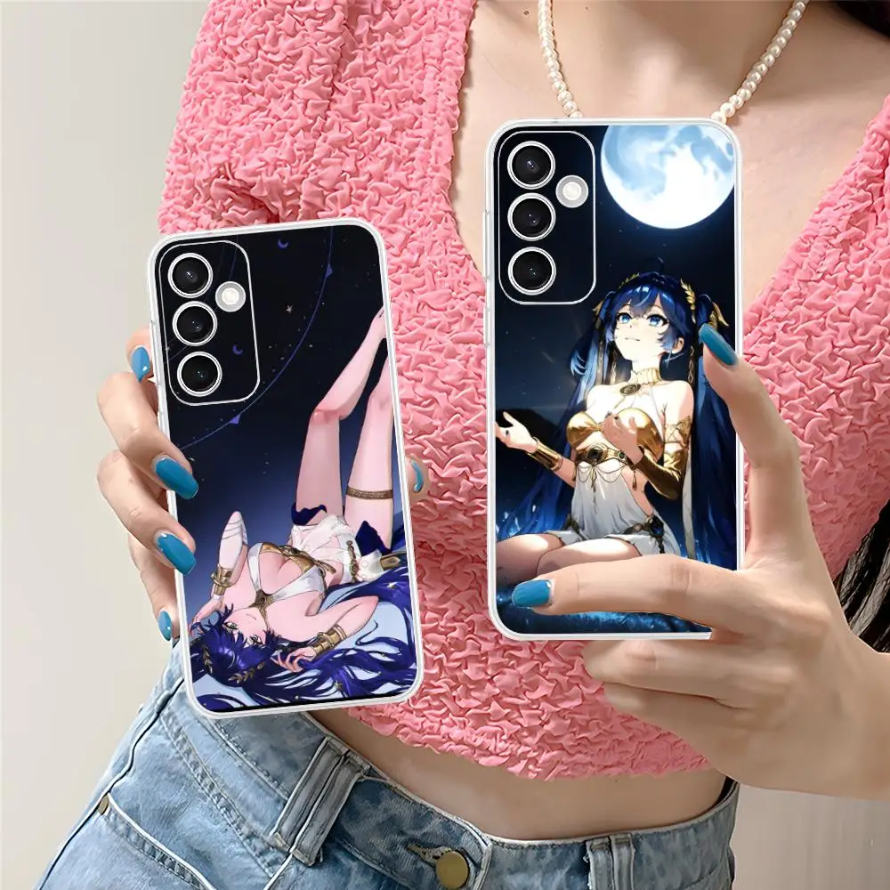 

Чехол для телефона Wuthering Waves Luno для Samsung Galaxy S25 S24 S23 S22 S21Plus FE, ультра прозрачный цветной чехол, роскошный смартфон