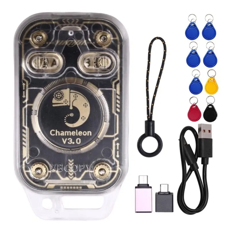 

PHILE-Smart Card Emulator+ 4XUID/CUID Keychain Chameleon V3.0 RFID Smart Chip Reader ID IC Tag Copyer Reader Writer