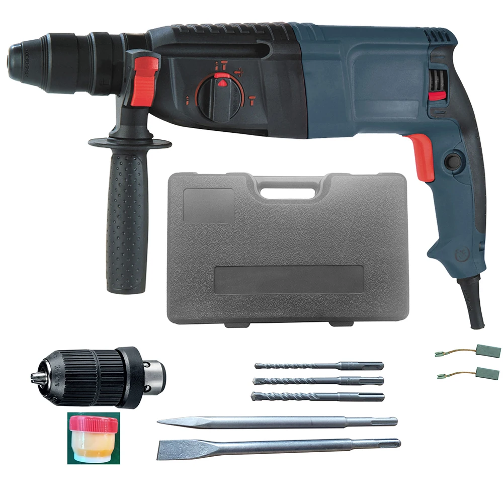 

4 Function 800W Electric Rotary Hammer Drill Machine 2.8J Portable Hammer Drill