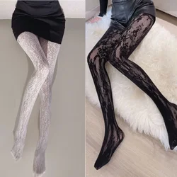 Fashion Lace Tights Floral Vine Pattern Pantyhose Slim Fit Sexy Gothic Punk Mesh Fish Net Body Stockings