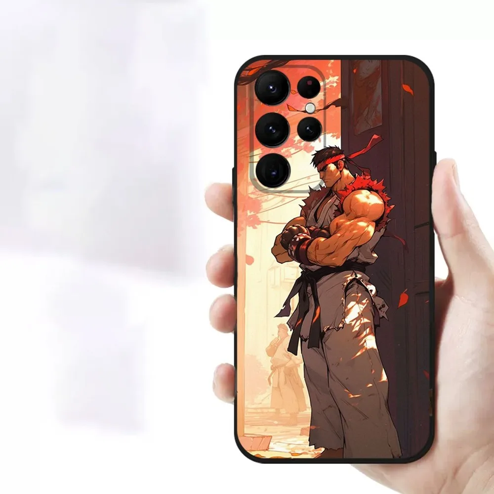 Game S-Street F-Fighter   Phone Case For Samsung S23,23,22,30,21,10,9,Note20 Ultra,Lite,Ultra,5G,Plus,FE,Black Soft Case