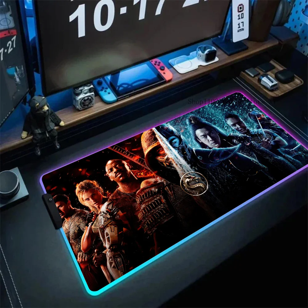 M-Mortal K-Kombat C-Classic Game Mousepad XXL RGB Gaming Mouse Pads HD Gamer Accessories Large LED