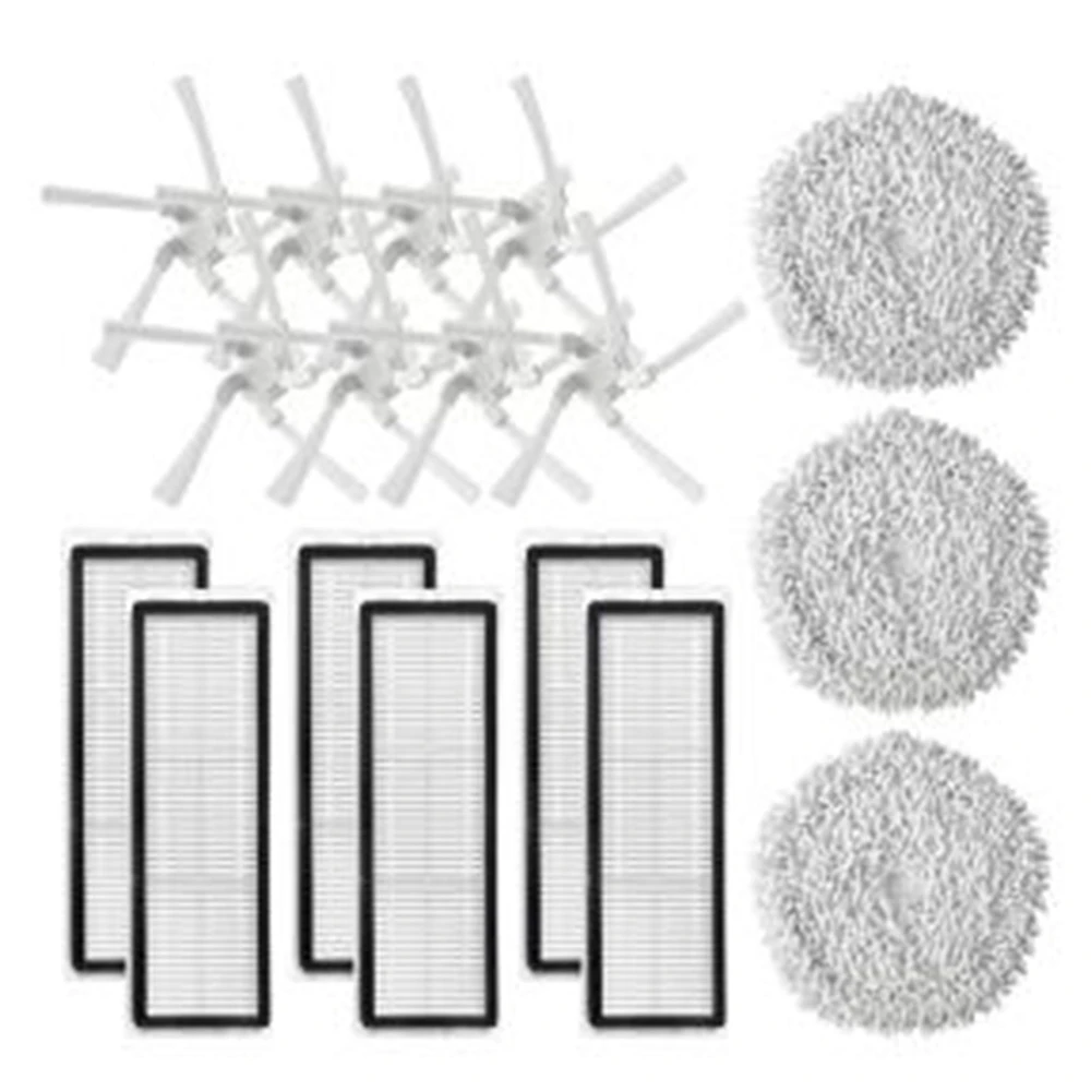 2/ 3/ 6/ 8 قطعة ممسحة القماش الغيار الجانب فرشاة التنظيف الذاتي جهاز آلي لتنظيف الأتربة فلتر Hepa ل Dreame W10/Pro أجزاء