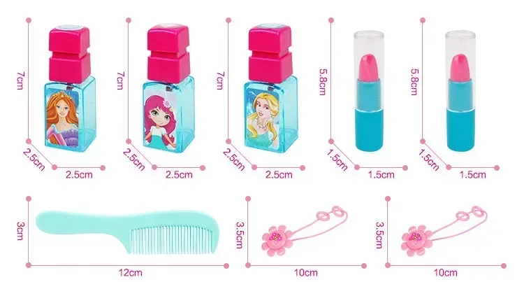 [Disney] LED-Lichter und Ton Frozen Kids Cosmetics Lippenstift Halskette Ring Nagellack für Kinder Spielhaus Spielzeug für Mädchen Geschenk