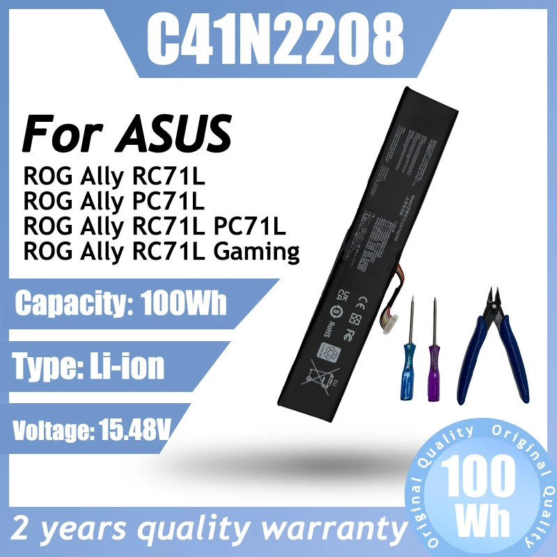 C41N2208 100Wh Laptop Battery For ASUS ROG Ally RC71L PC71L Gaming Handheld C41N2208 41CP5 42 79 0B200-04350000