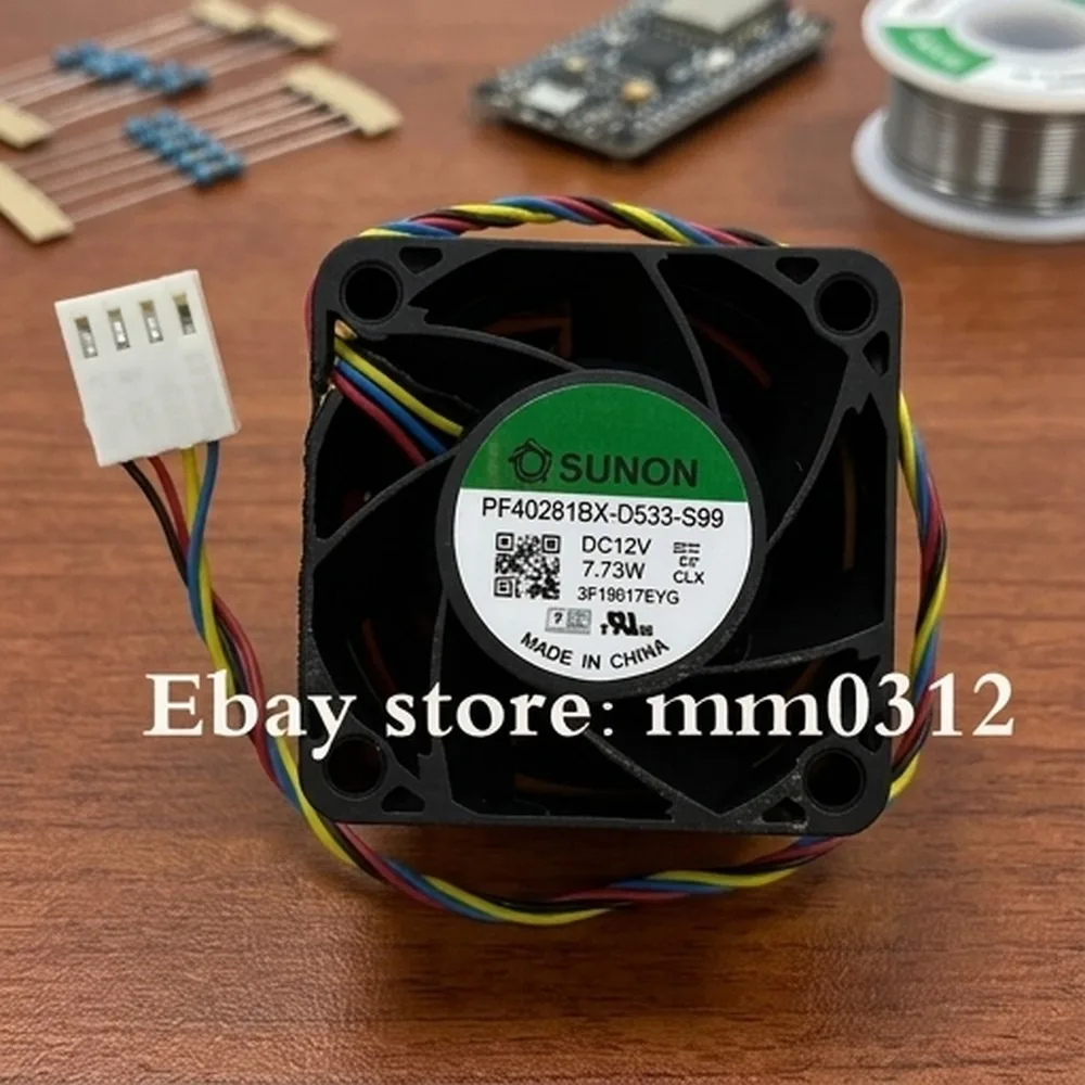 

For SUNON PF40281BX-D533-S99 4CM 4028 12V 7.73W 4-Wire PWM Cooling Fan