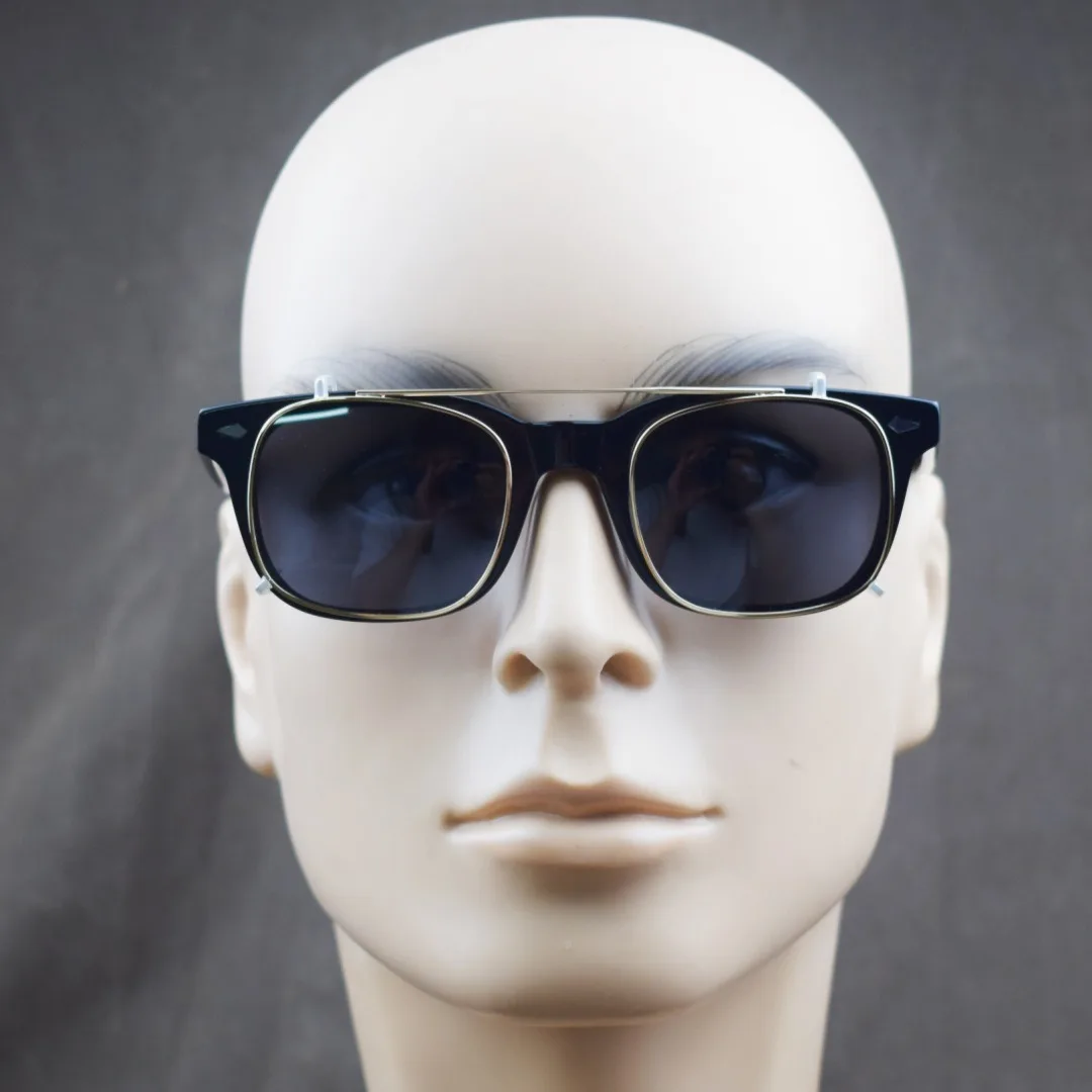 Trend Square Prescription Glasses For Men Magnetic Clip-on Polarized Sunglasses Optical Sun Glasses