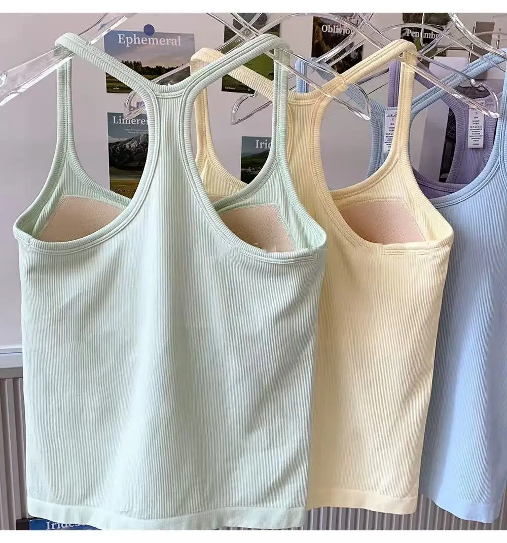 Damen Yoga-Bekleidung Sport-BH Stoßfest Push-Up Fitnesskleidung mit Gepolsterter Brust Lauf-Oberbekleidung Pilates Tanktop – Detail 5