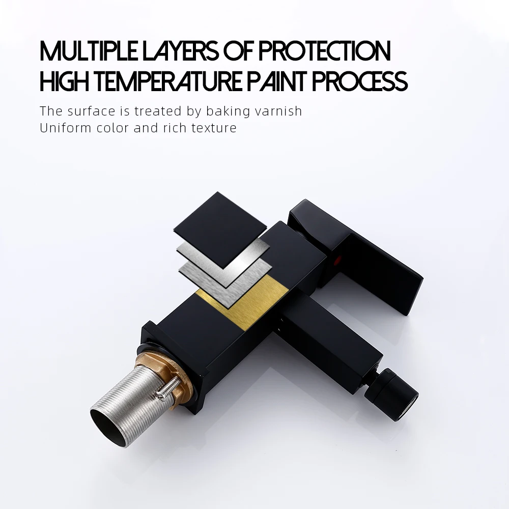 Imagem -06 - Torneira Pia do Banheiro Preto 360 Girar Misturador Sobressalente Bidé Single Handle One Hole Torneira de Água Quente e Fria