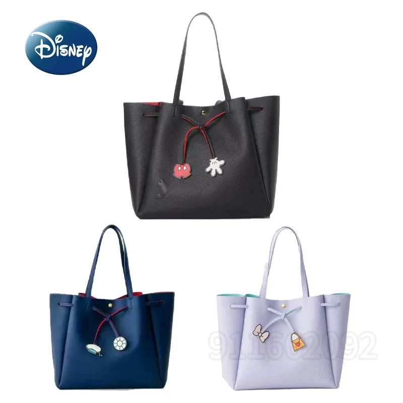 

Disney Mickey New Women's Handbag Luxury Brand Original Women's Shoulder Bag Cartoon Women's Tote Bag Fashionable Large Capacity