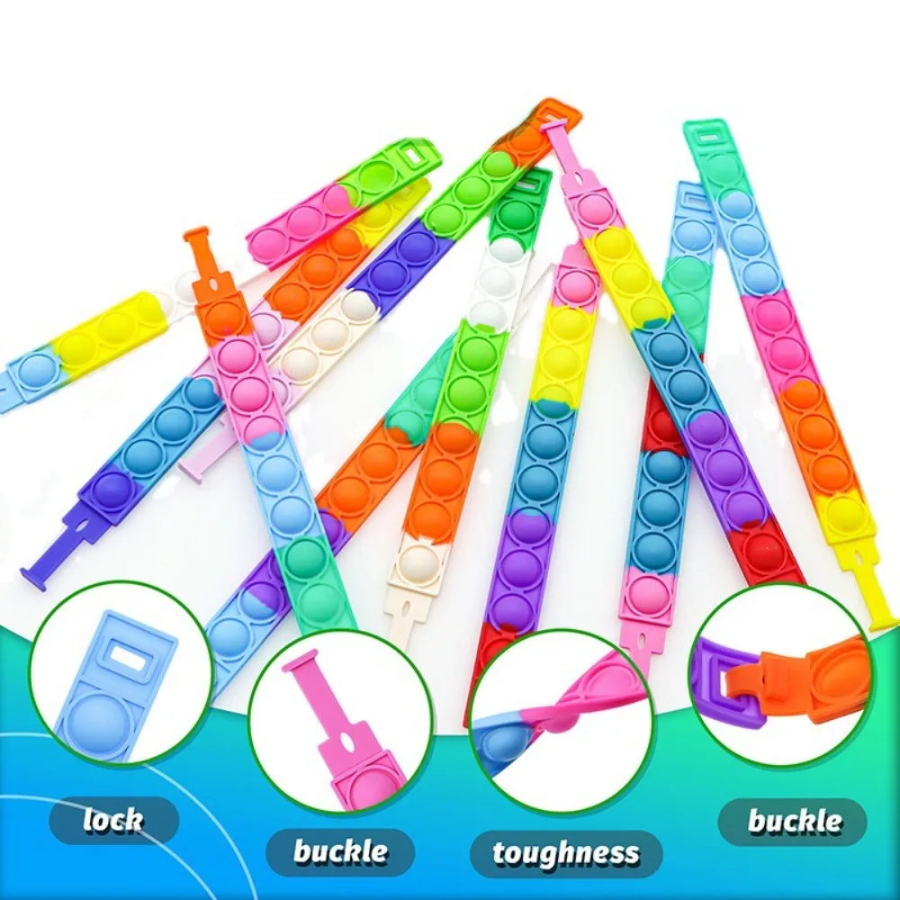 20-50 Pcs Cute Silicone Bubble Bracelet Children\'s Birthday Party Wedding Guest Gift Christmas Carnival Kindergarten Gift Pack