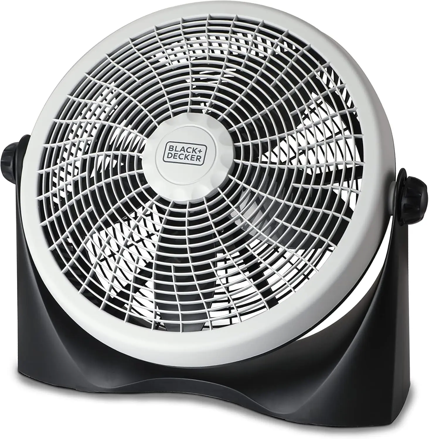 

High Velocity Floor Fan, 15.6" Diameter Freestanding Fan, 5 Plastic Blades, 3-Speeds, 90-Degree Tilt Adjustment, For Us