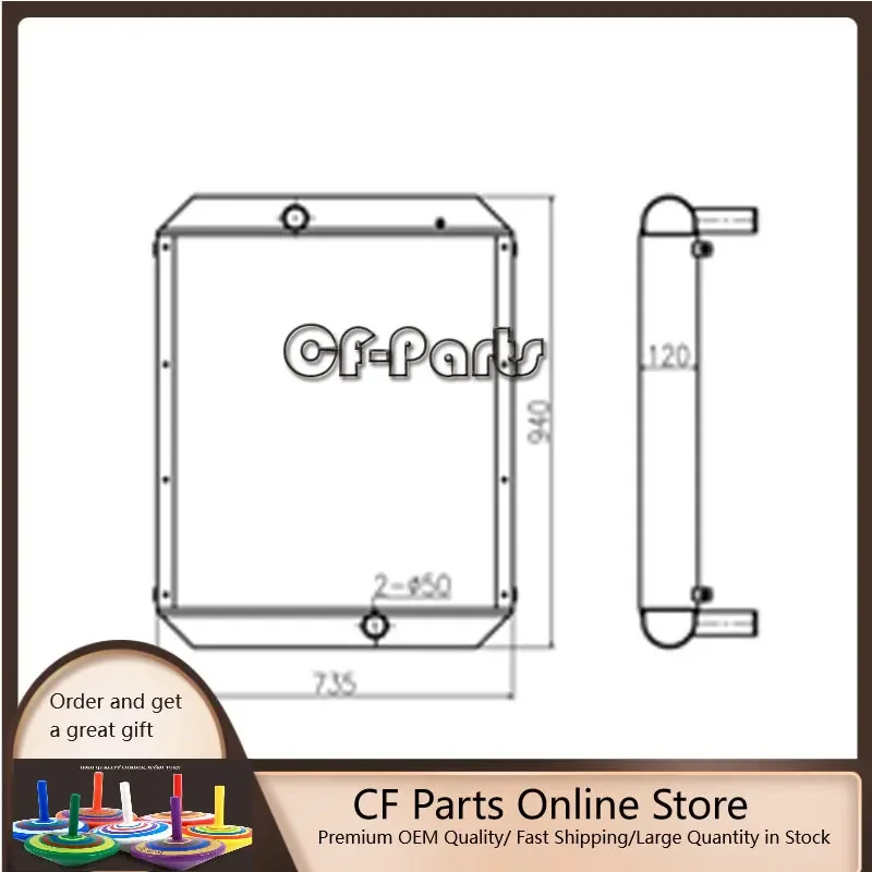 Water Tank Radiator Core Assy VOE 14536041 for Volvo Excavator EC140B EC135B