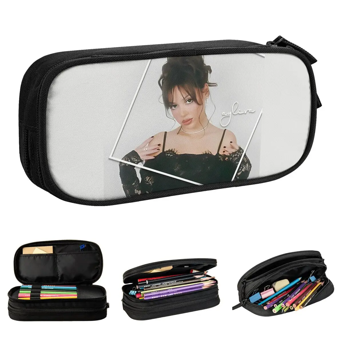 

Ayliva Retro 90s Pencil Cases Cute Pen Pencil Bags Girl Boy Big Capacity Students School Gift Pencil Pouch