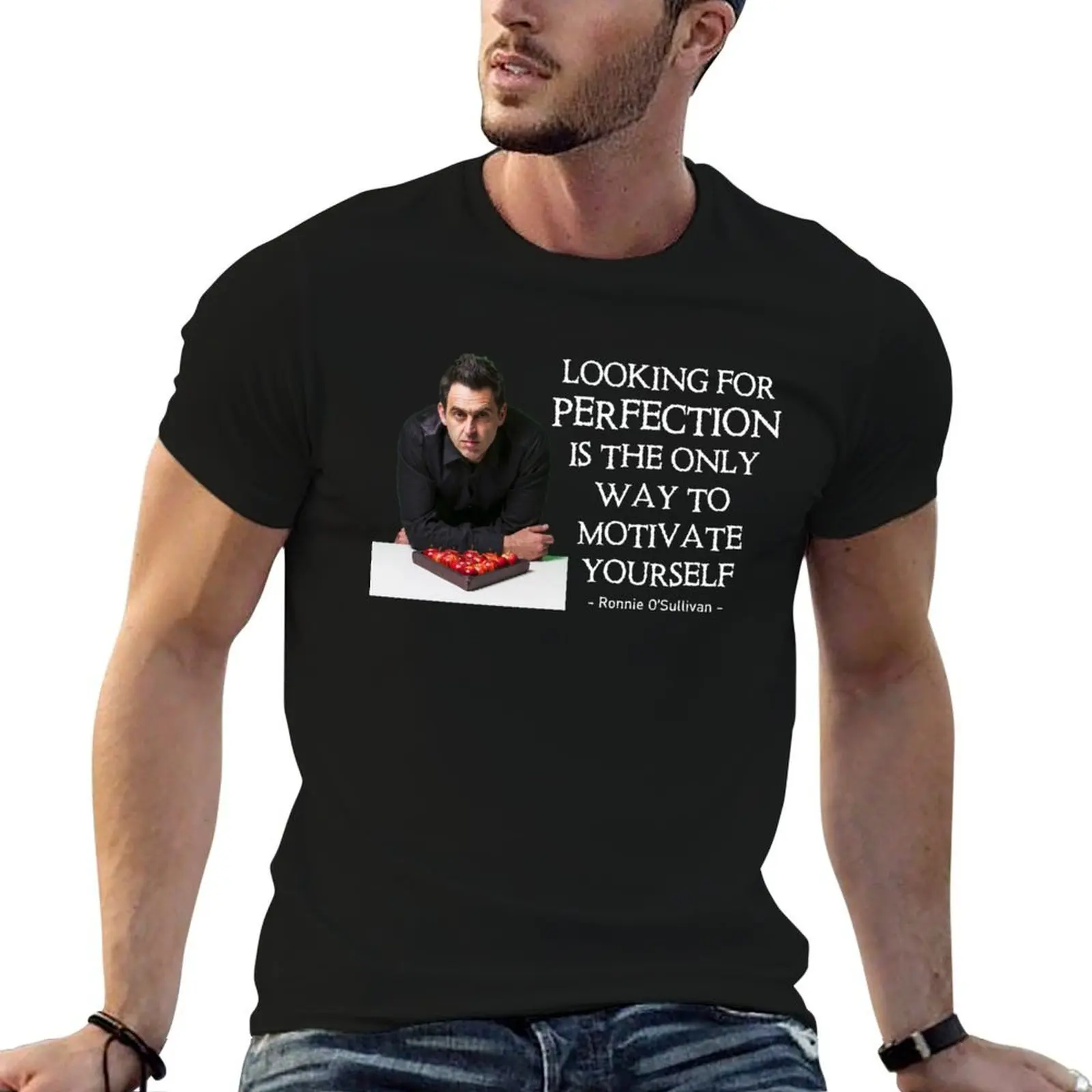 

Snooker - Ronnie O'Sullivan - Perfection T-Shirt man t shirt graphic anime t shirts oversize t shirt man luxury T-shirt