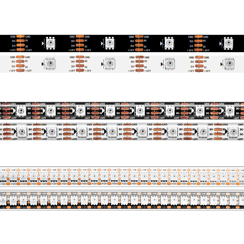 

SK6812 RGBW Led Strip Light 4 in 1 Similar WS2812B 1m 5m 30 60 144 LEDs Individual Addressable RGBWW Led Lights IP30 65 67 5V12V