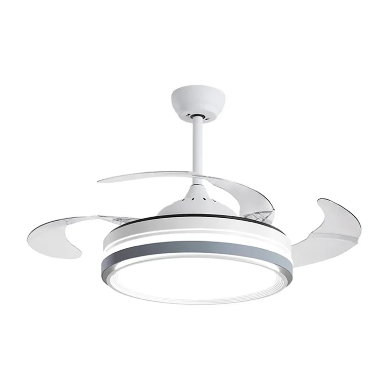 PLLY Ceiling Fan With Lights Remote Control 3 Colors LED Decorative For Home Living Room Dining Room Bedroom Restaurant