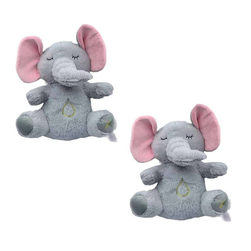 Calming Elephant, Anxiety Relief Elephant, Soothe Snuggle Elephant, Breathing Sleep Buddy, Portable Plush Baby Toy