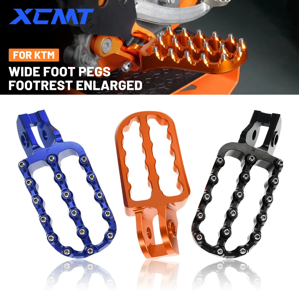 

Wide Foot Pegs FootRest Footpegs Rests Pedals Accessories For KTM 125 200 250 300 350 450 500 EXC EXCF XC XCF SX SXF 2017-2022