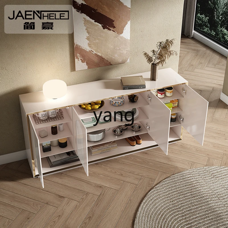 LMM Affordable Luxury Style Entrance Cabinet Modern Minimalist Living Room Locker Stone Plate Sideboard Cabinet