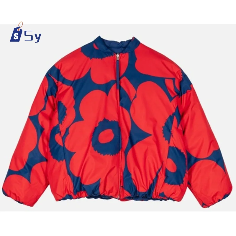 

Sy2024 Autumn/winter Oversized Upright Pilot Printed Cotton Jacket Women's Cotton Coat Women's Top Casual Cotton Jacke