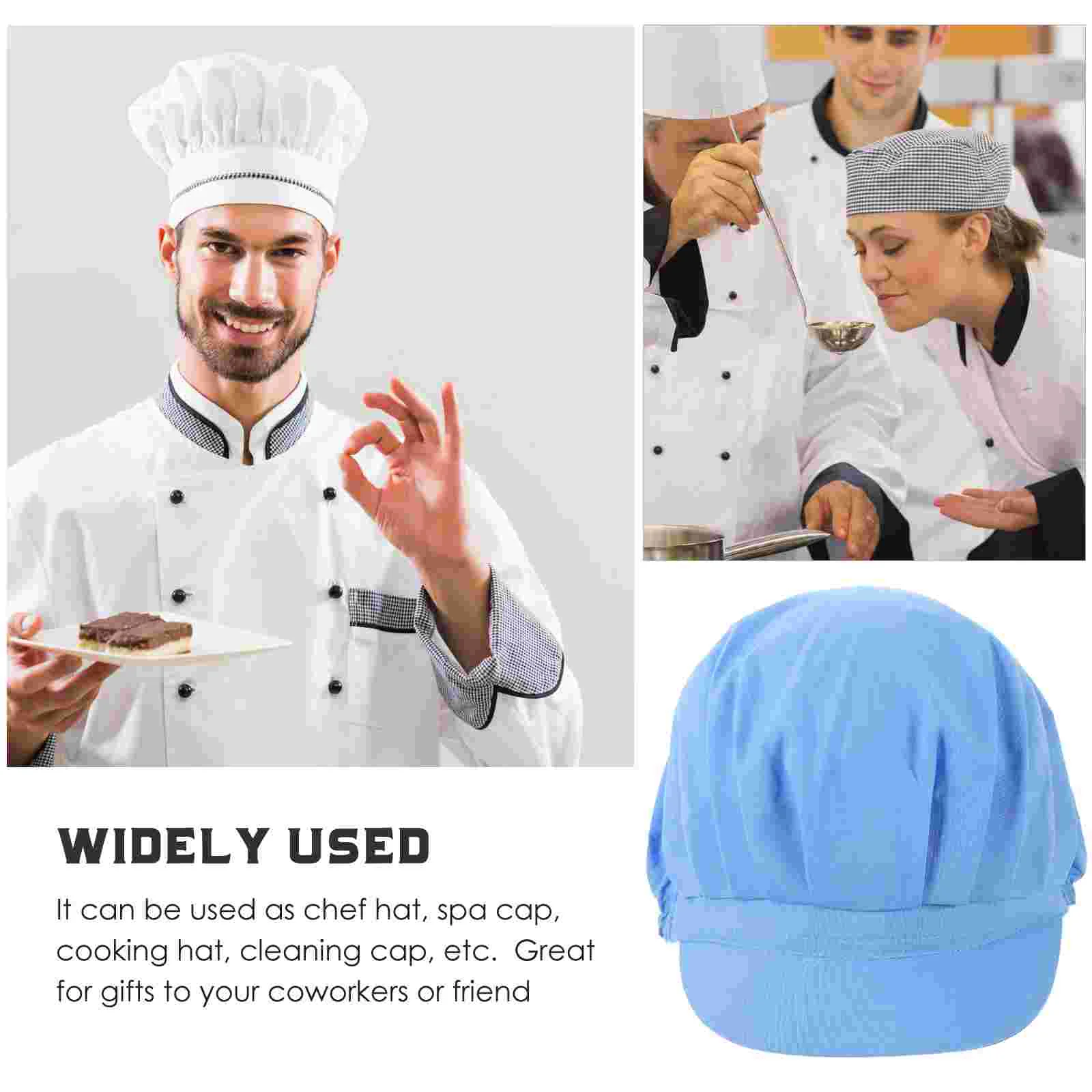 Chapeau de travail respirant pour chef, bonnet anti-poussière pour homme, bonnet d'infirmière, casquettes de cuisine en coton pour femme