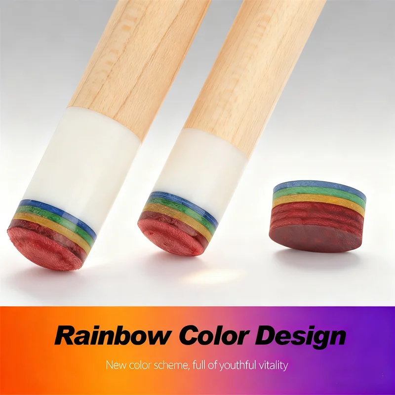 

1PCS Professional Snooker Cue Tip 1Pc, Rainbow Billiard Tip with 6-Layer Hardness, Replacement Pool Accessory for Outdoor Sports