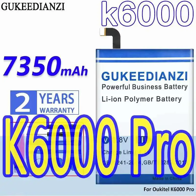 

Mobile Phone Battery For Oukitel K6000 Pro Safe High Compatibility 7350Mah