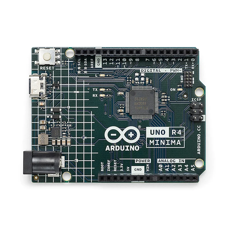 Original Arduino UNO R4 Minima Development Board ABX00080 Boasting the RA4M1 Microprocessor from Renesas