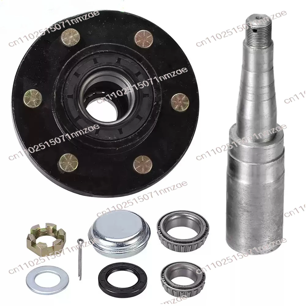Rear 2.7 Tons 6 Holes 139.7 Axle Head High-quality Trailer Wheel Hub Axle Short Half RV
