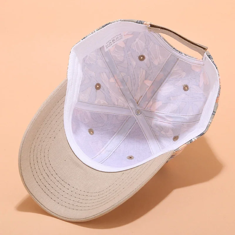 New Baseball Cap Women Flower Embroidery Sun Hats Spring Summer Girls Adjustable Snapback Visor Caps Cap for Women