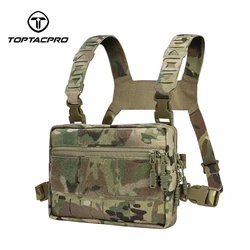 TOPTACPRO Tatcical Chest Rig Bag Chest Recon Bag MOLLE Front Shoulder Strap Pack 8511