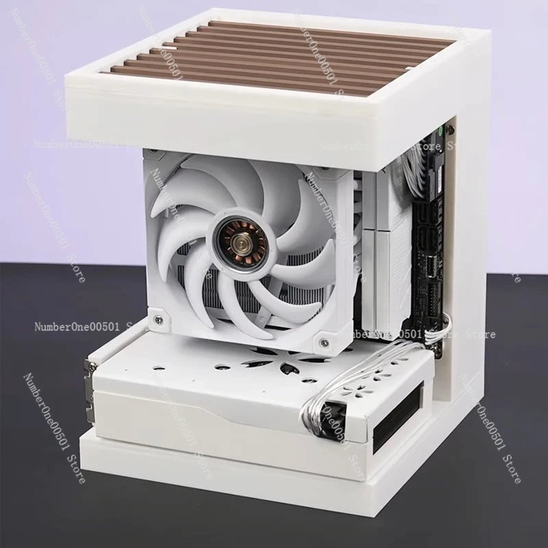 Desktop ITX Mini PC Case Panoramic Tempered  Support 17x17 17x19 Motherboard SFX Power Supply Small Form Factor
