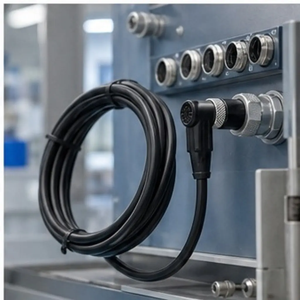 4 Pin Waterproof Right Angle Sensor Connector Cable 2M Aviation Cable for Industrial Automation Control Device Network Fieldbus