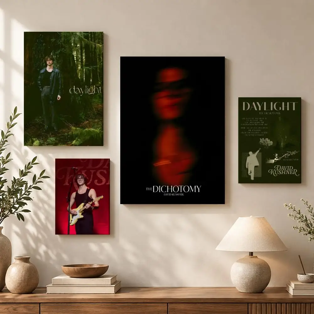 D-David K-Kushner Album Framed Wall Painting HD Wood Framed Canvas Poster Wall Art For Bedroom Living Room Bar Home Decor