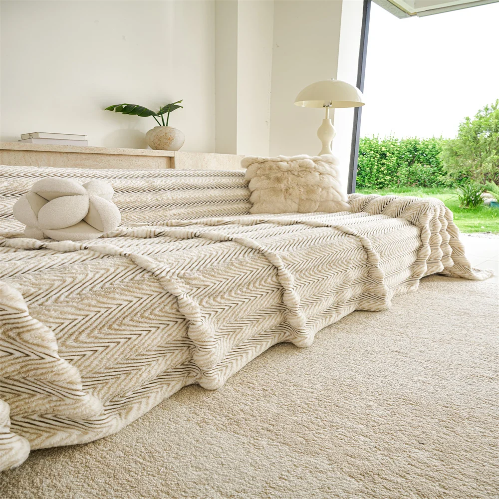 2026 Retro French Style Light Luxury Sofa Cover Universal Non-Slip All-Season Fabric High-Quality Sofa Slipcover Anti-Cat