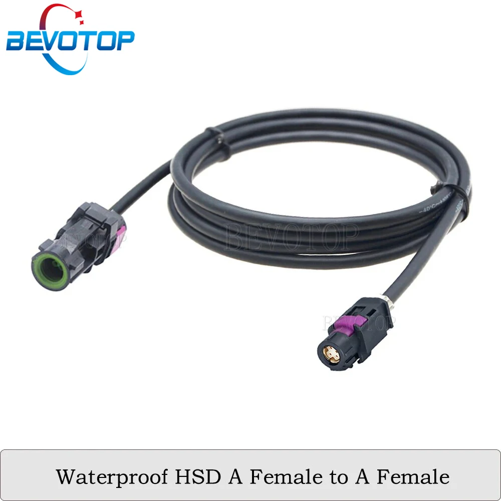 HSD Code A Female to Waterproof Code A Female Connector HSD LVDS Cable High Speed 4 Core 535 Line Wire Harness for Benz BMW Audi