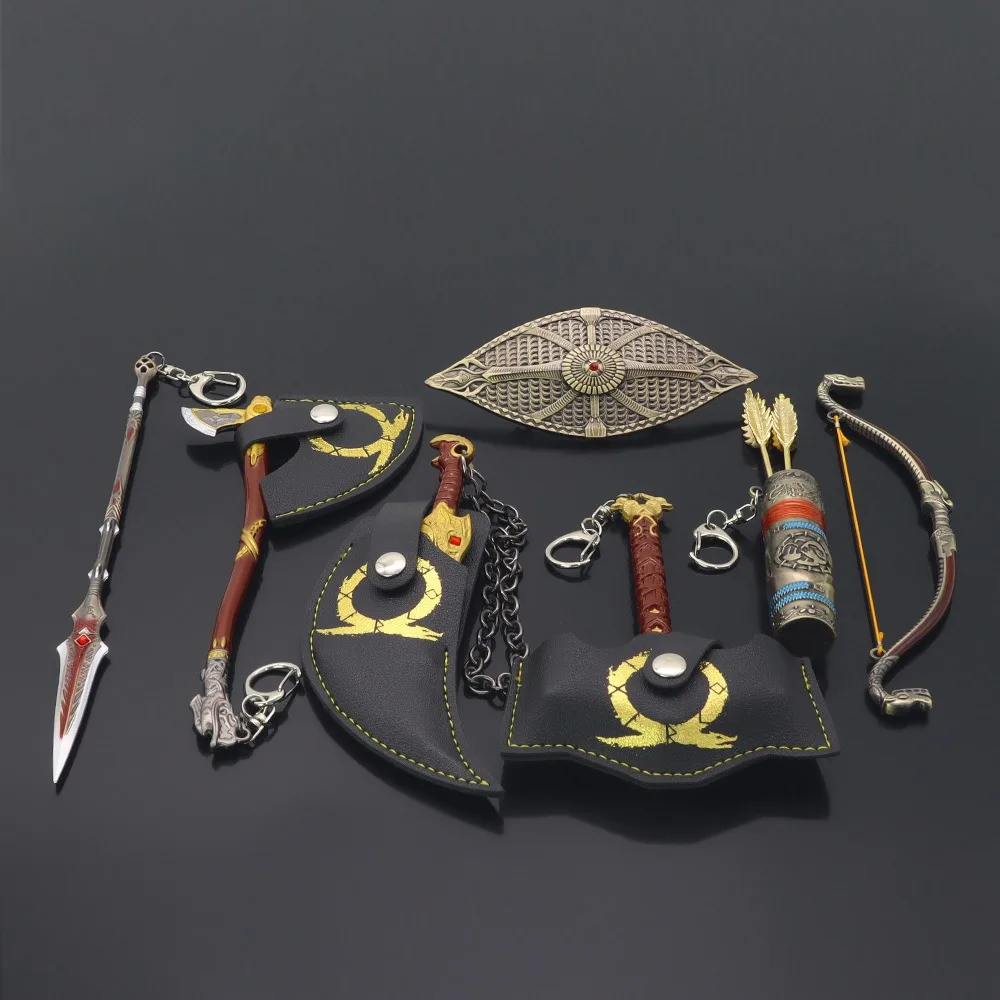 Arma God of War Kratos Blades of Chaos Olympus espada modelo juego periférico llavero de Metal Katana espadas regalos juguetes para niños