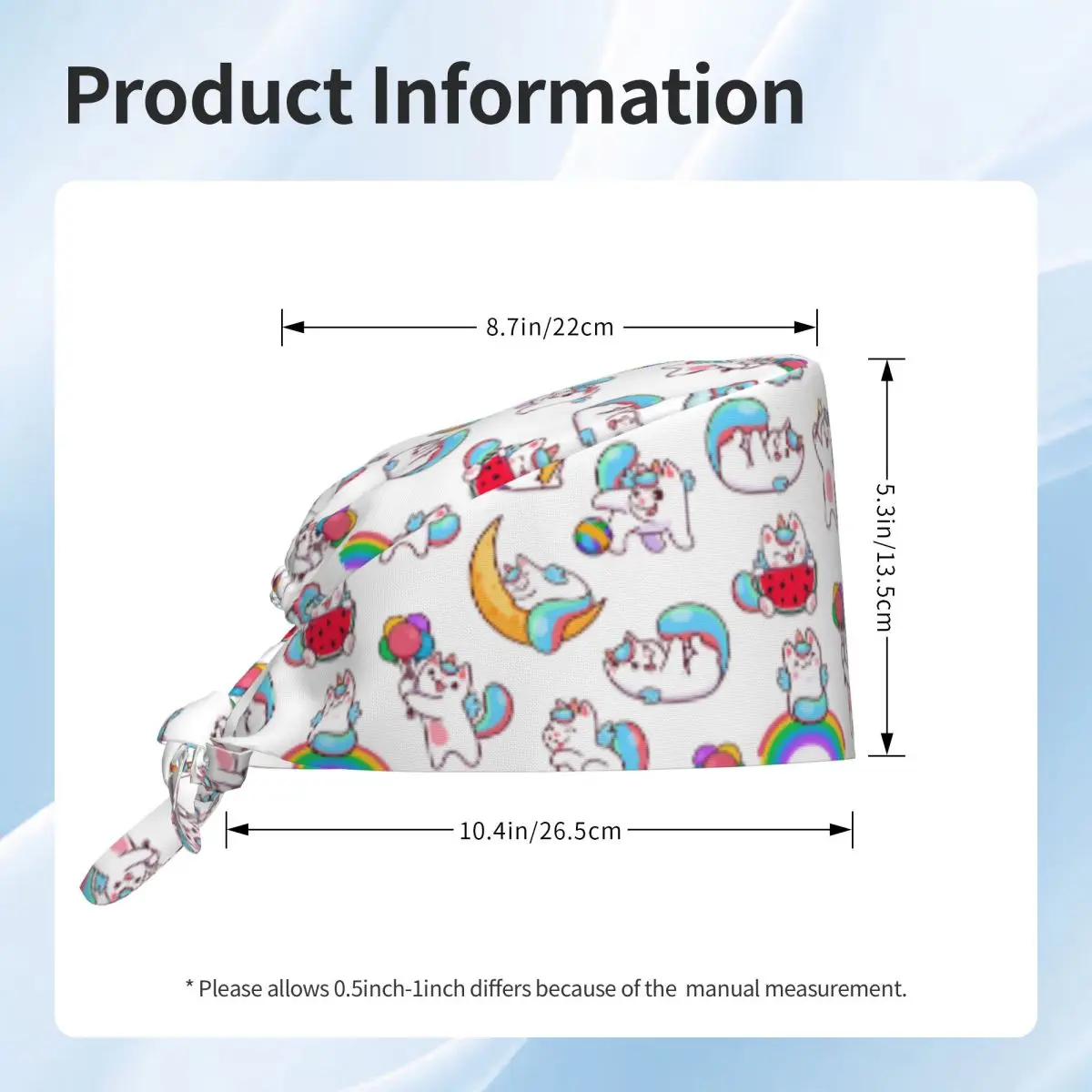 Pet Hospital pediatrics Doctor Care Hat Rainbow White Cat Surgery Cap Dentistry Nursing Caps Scrub Hats