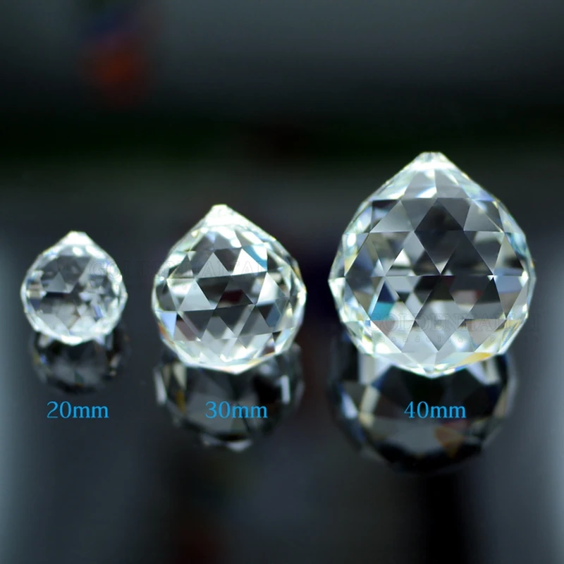 15mm-40mm Clear Color Crystals Glass Balls For Chandeliers Shinning Prism Lighting Parts For Sale