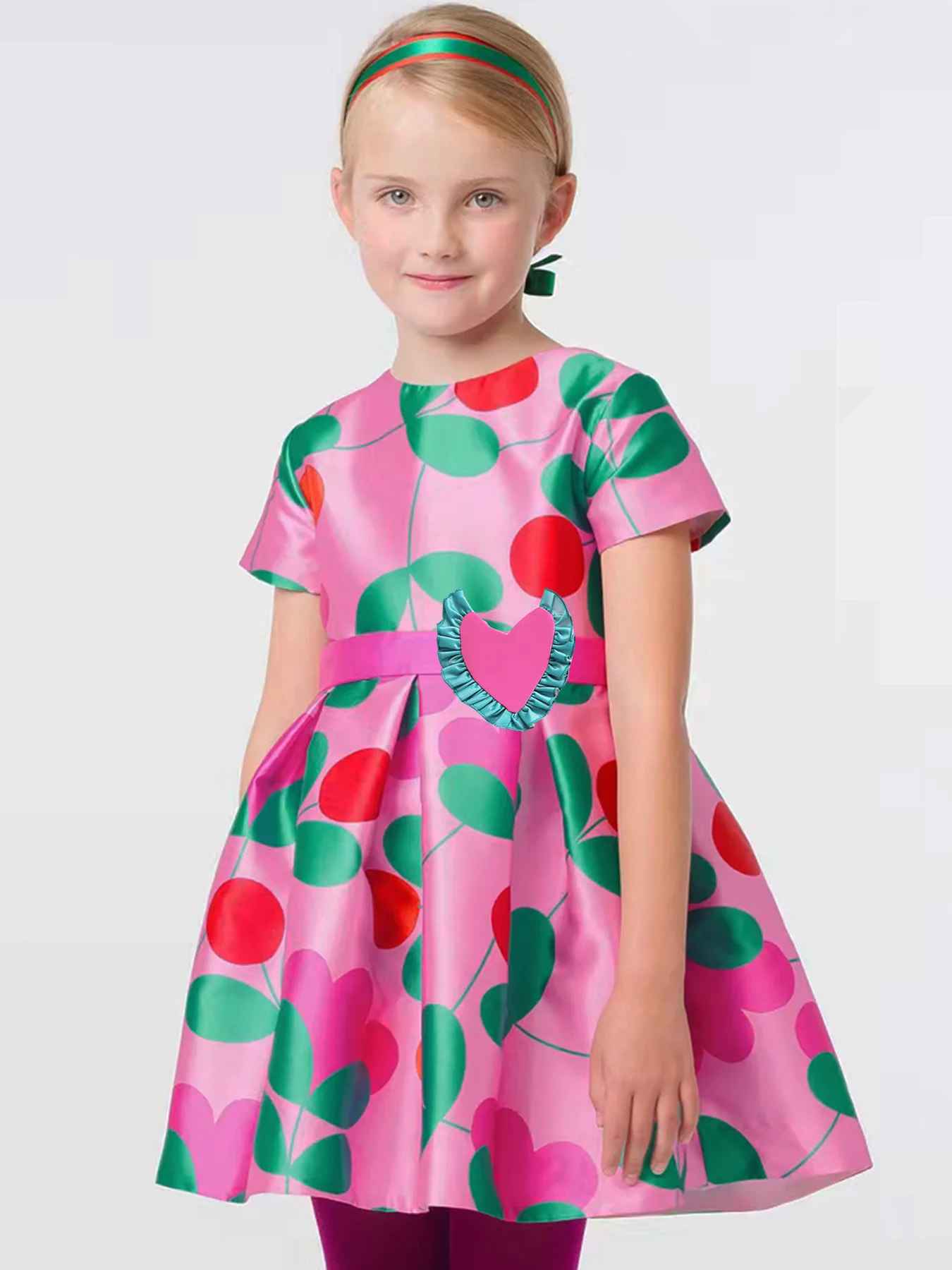 

Girl Dresses Print Party Dress for Girls Elegant Kids' Clothes 3 to 10 Years