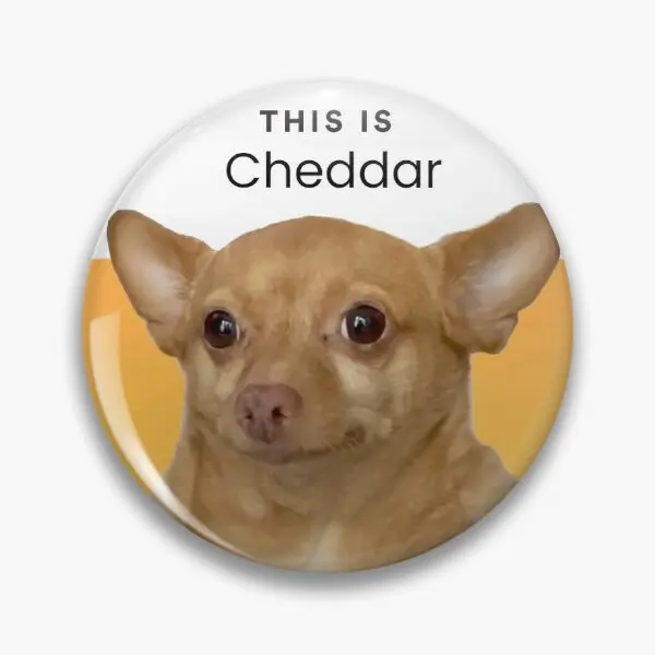 This Is Cheddar  Soft Button Pin Hat Jewelry Collar Fashion Lapel Pin Women Creative Cute Funny Cartoon Gift Brooch Badge Decor