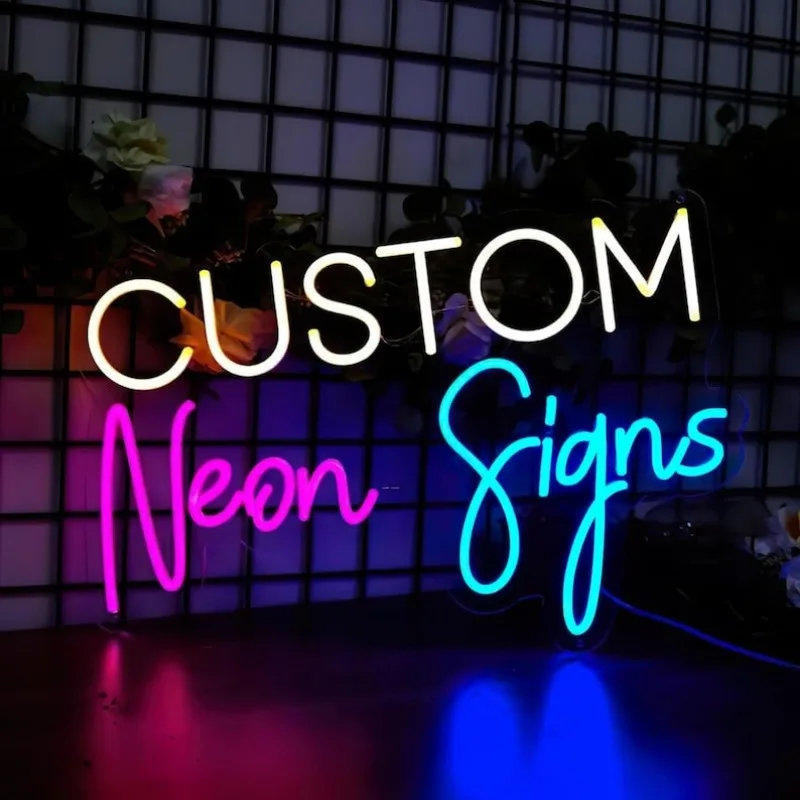 Custom Neon Signs Customised Wedding Signs Personalized Name Sign Backdrop Party Birthday Shop Logo LED Light Bedroom Decor