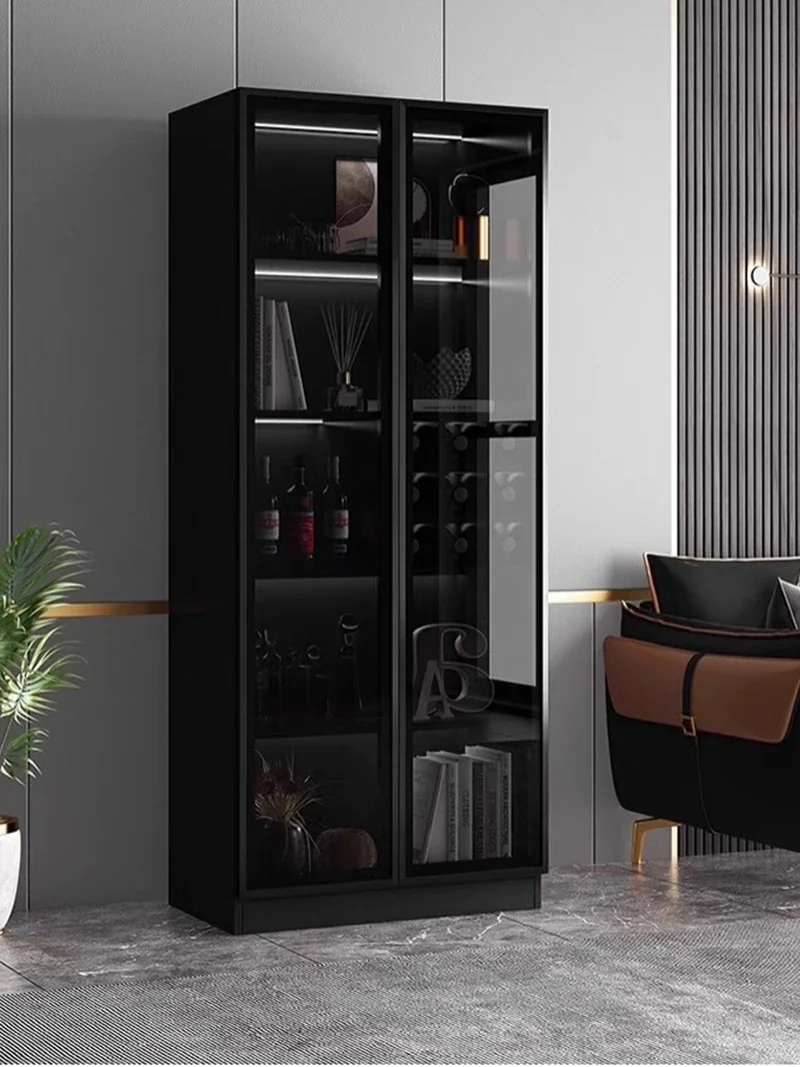 Display Case Wine Cabinet Glass Door Wall Shelf Bar Cabinet Collect Wine Cabinet Model Display Case Vitrinas Bar Furniture LVWC