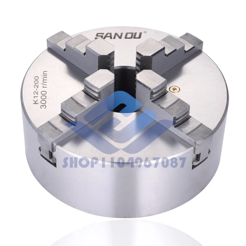 Metal Manual Chuck 160mm 3 Jaw Self-Centering Chuck K11-200 Lathe Chuck 200mm 4 Jaw Self-Centering Chuck K12-200